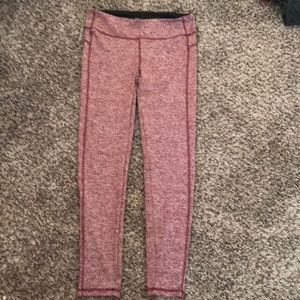 Red streaky leggings